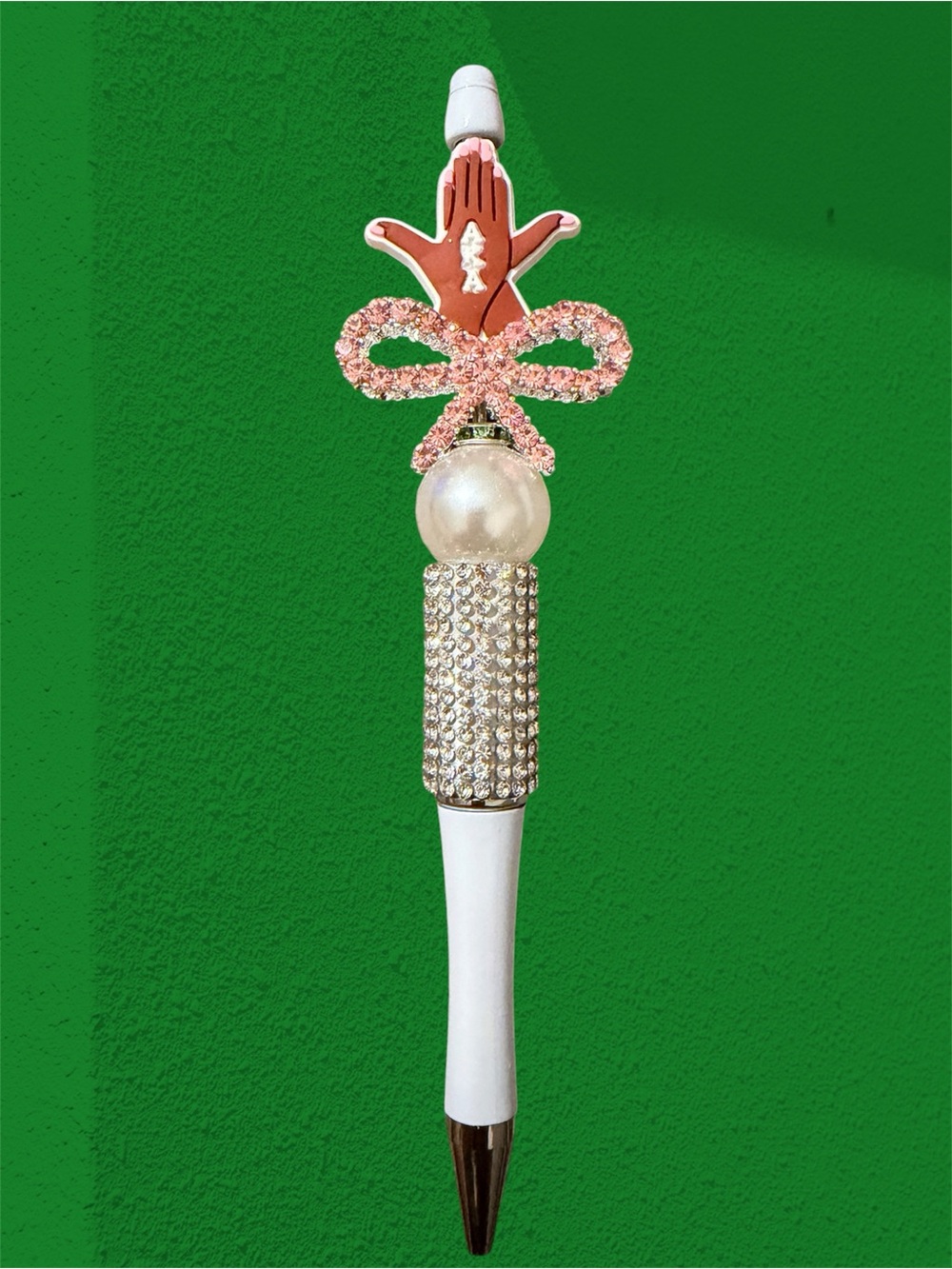 AKA White crystal beaded Pen new in package Pinkies and Pearls
